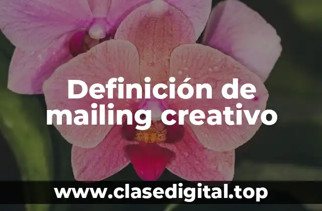 Definición de mailing creativo