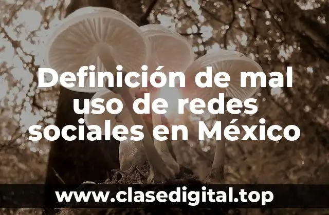 Ejemplos de mal uso de redes sociales en México