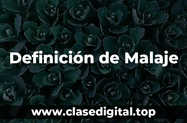 Definición de Malaje