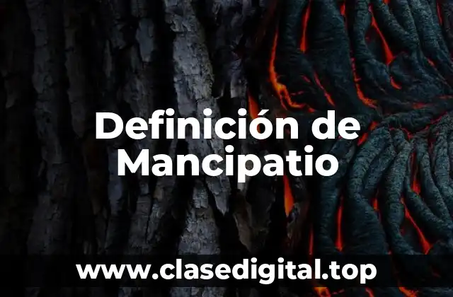 Definición de Mancipatio