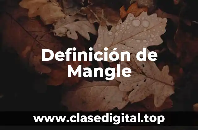Definición de Mangle