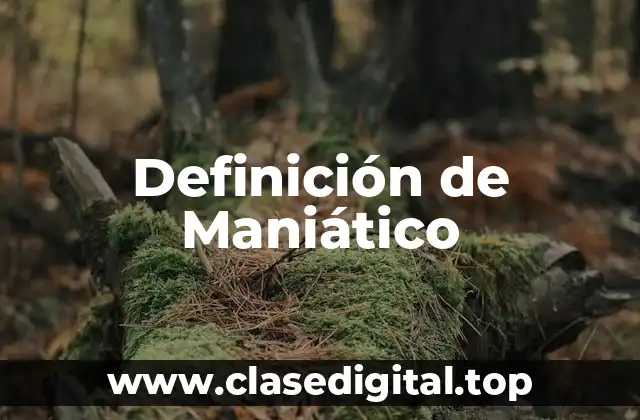 Definición de Maniático