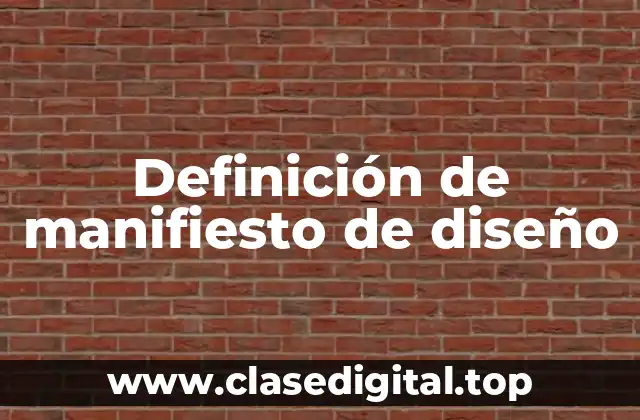 Ejemplos de manifiesto de diseño