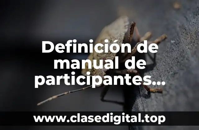 Definición de manual de participantes brigadas estado de Sinaloa