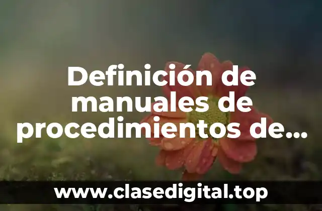 Definición de manuales de procedimientos de empresas de valores