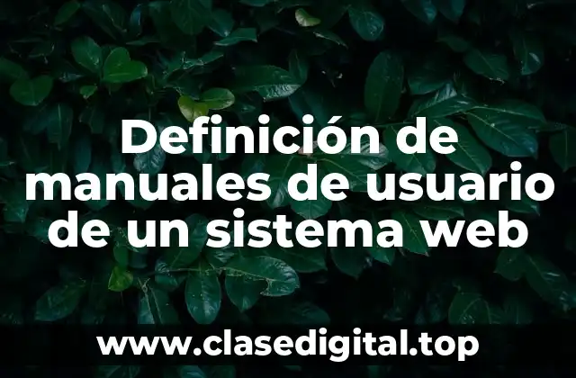 Ejemplos de manuales de usuario de un sistema web