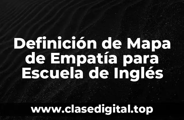 Definición de Mapa de Empatía para Escuela de Inglés