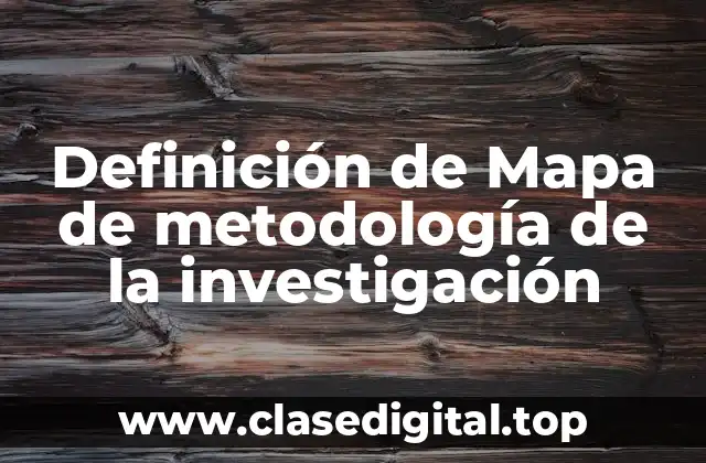 Definición de Mapa de metodología de la investigación