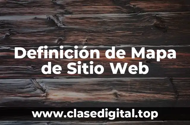 Definición de Mapa de Sitio Web