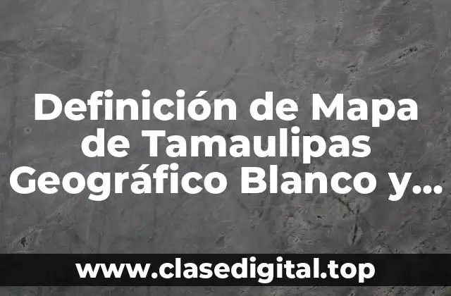Ejemplos de Mapas de Tamaulipas Geográfico Blanco y Negro