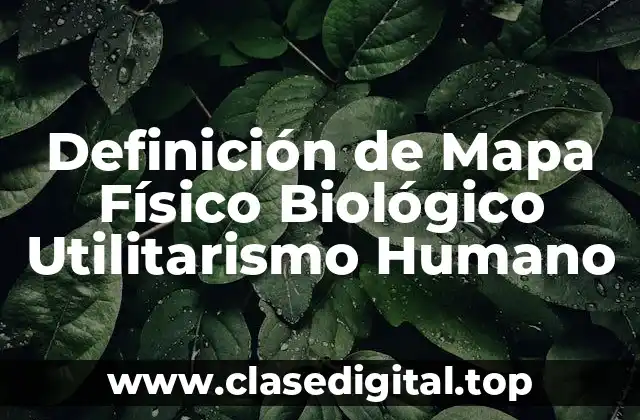 Definición de Mapa Físico Biológico Utilitarismo Humano