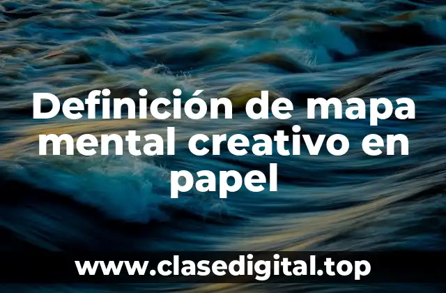 Definición de mapa mental creativo en papel