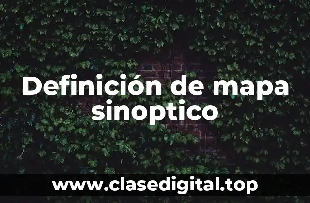 Definición técnica de mapa sinoptico