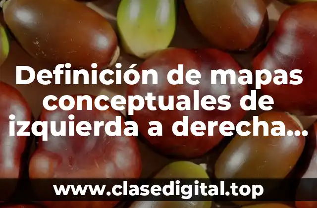 Definición de mapas conceptuales de izquierda a derecha de matemáticas