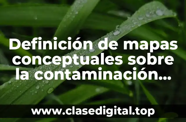 Ejemplos de mapas conceptuales sobre la contaminación ambiental
