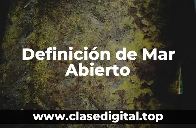 Definición de Mar Abierto