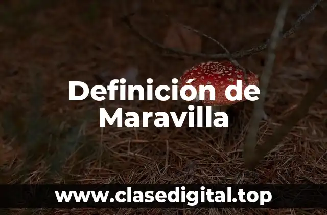 Definición de Maravilla
