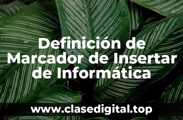 Definición técnica de Marcador de Insertar