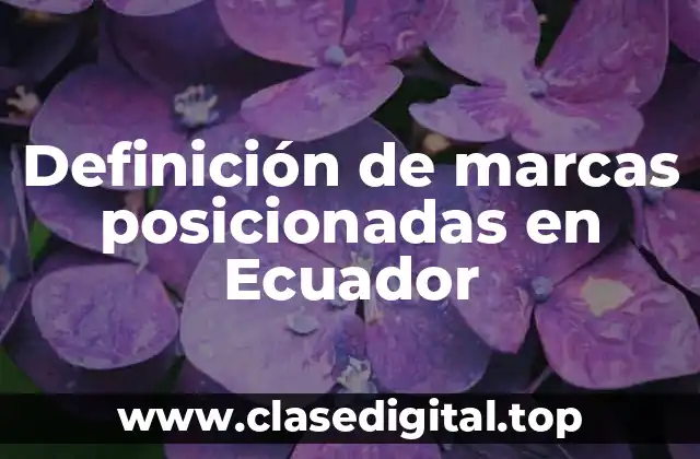 Ejemplos de marcas posicionadas en Ecuador