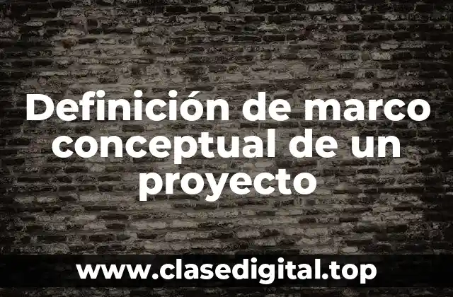 Ejemplos de marco conceptual de un proyecto