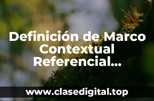 Definición de Marco Contextual Referencial Metodológico y Teórico UAEM