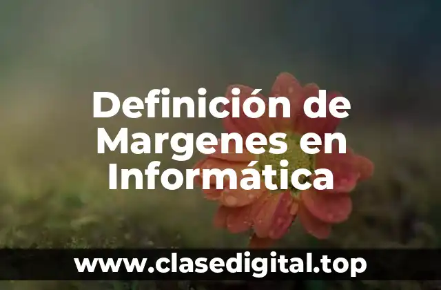 Definición de Margenes en Informática