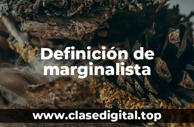 Definición de marginalista