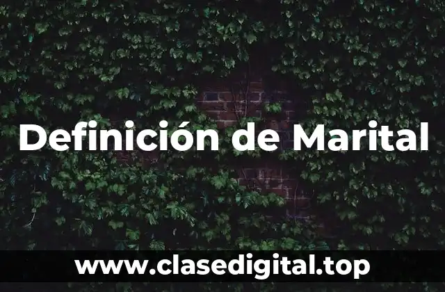 Definición de Marital