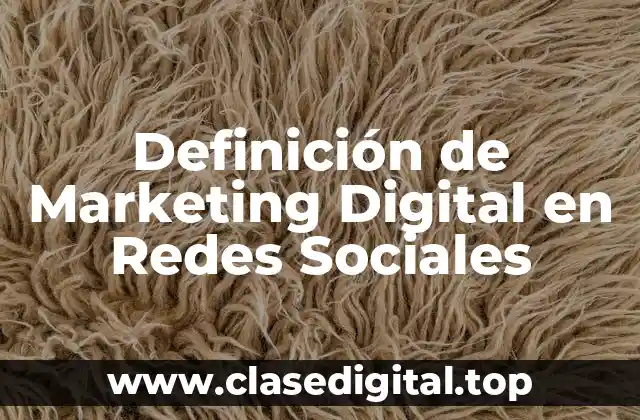 Definición de Marketing Digital en Redes Sociales