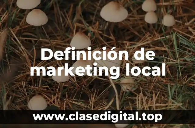 Definición técnica de marketing local