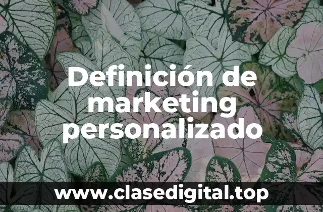 Definición de marketing personalizado