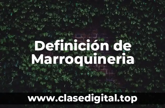 Definición de Marroquineria