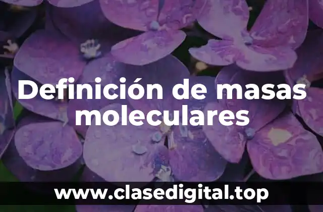 Definición de masas moleculares