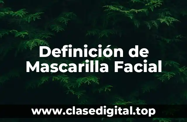 Definición de Mascarilla Facial