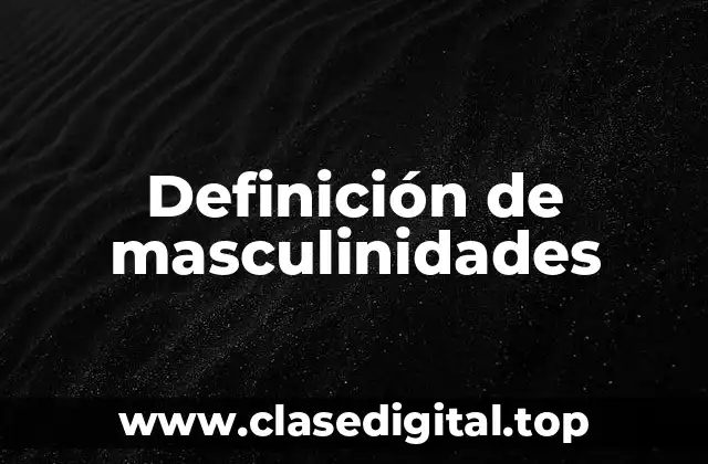 Definición técnica de masculinidades