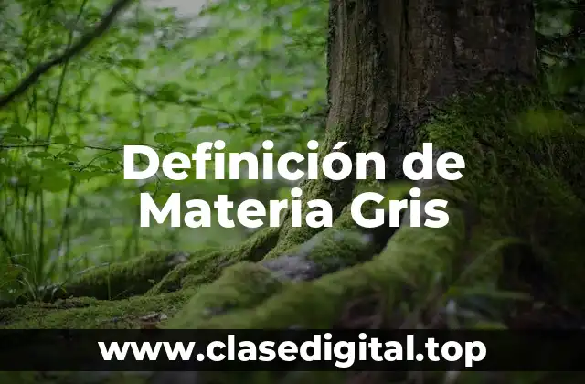 Definición de Materia Gris