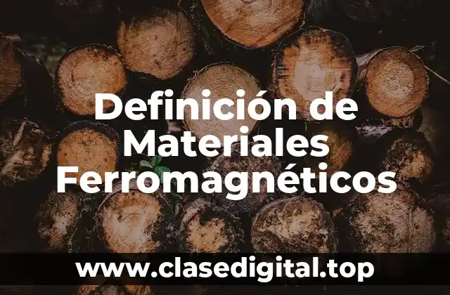 Definición de Materiales Ferromagnéticos