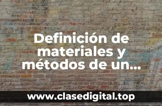 Definición de materiales y métodos de un proyecto de taxis