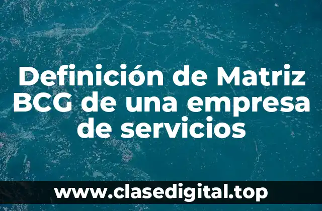 Ejemplos de Matriz BCG