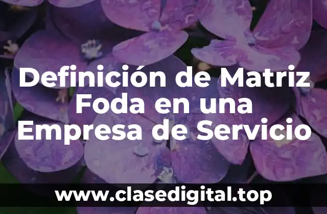 Ejemplos de Matriz Foda