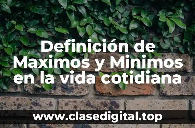 Ejemplos de máximos y mínimos