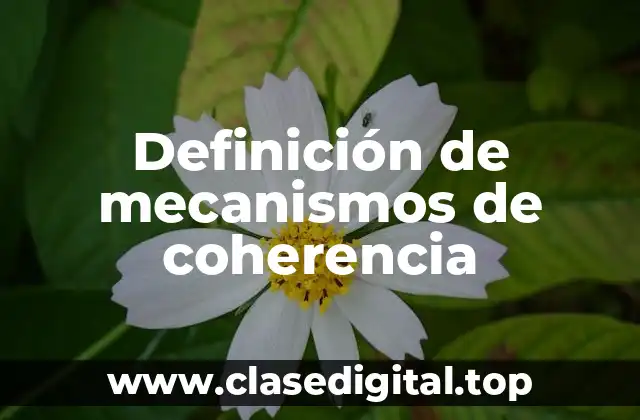 Definición de mecanismos de coherencia