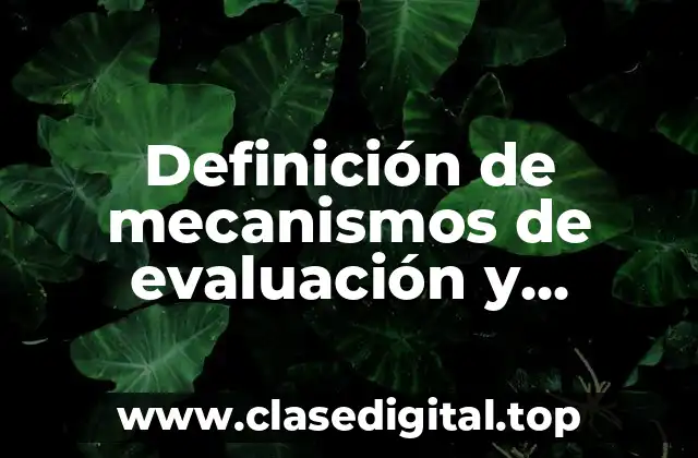 Definición de mecanismos de evaluación y seguimiento en un proyecto
