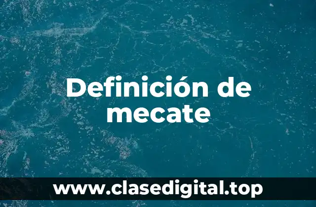 Definición de mecate