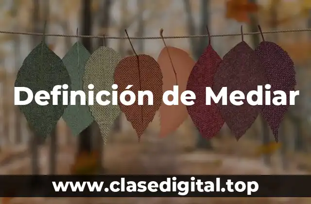 Definición técnica de Mediar