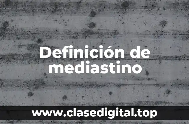 Definición de mediastino