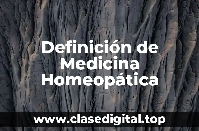 Ejemplos de medicina homeopática