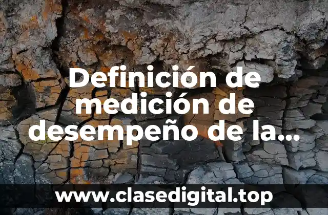 Definición de medición de desempeño de la cadena de suministro