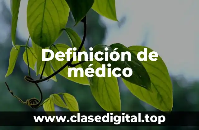 Definición técnica de médico