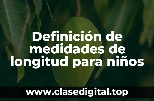 Definición de medidades de longitud para niños